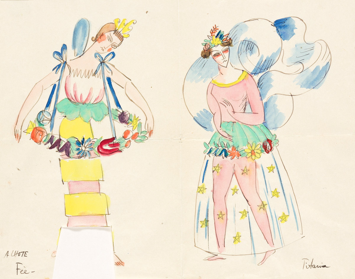 ANDRE LHOTE (1885 - 1962) Costume designs for A Fairy and Titania.